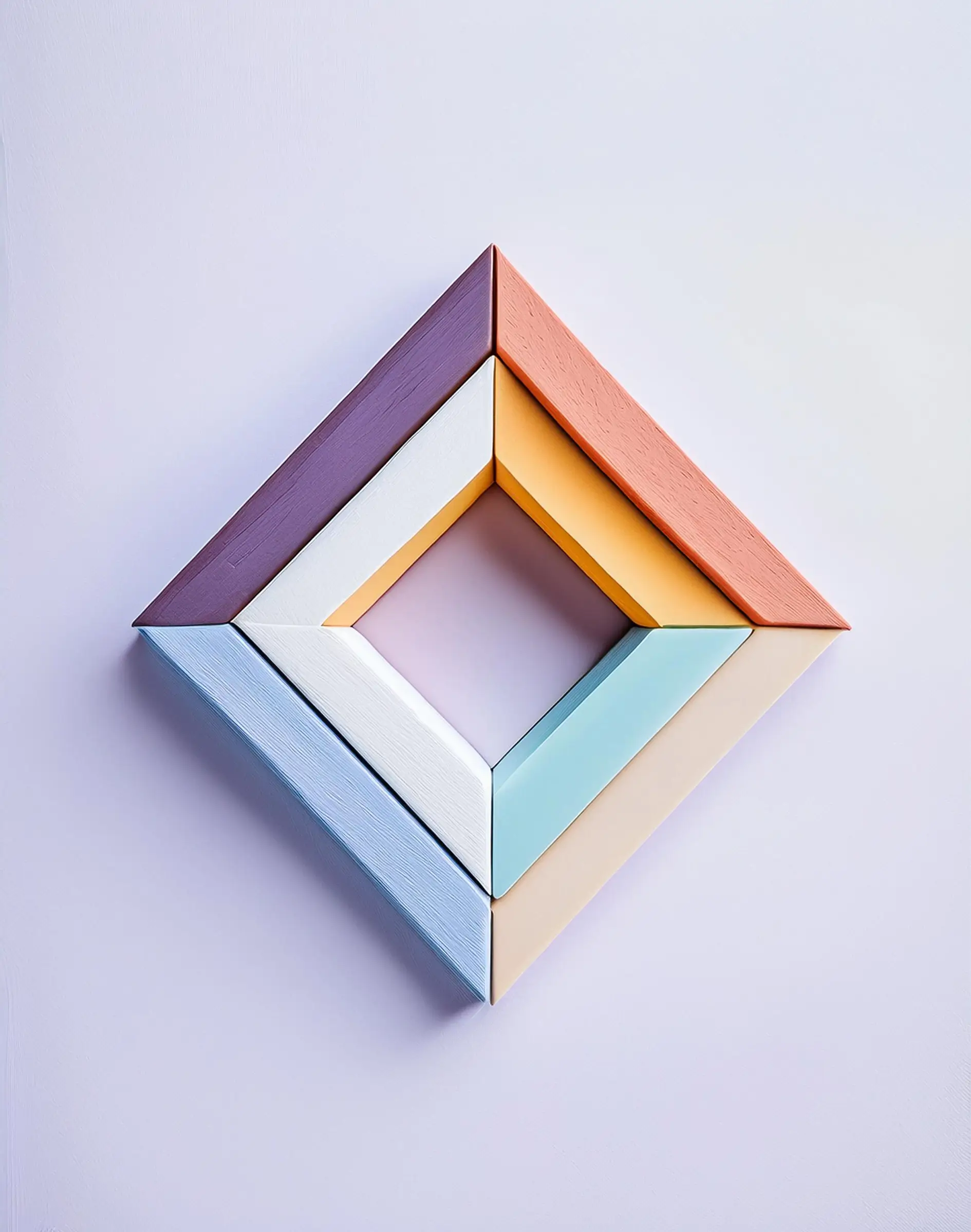 Kinder Holzspielzeug - pastellfarbenes Quadrat